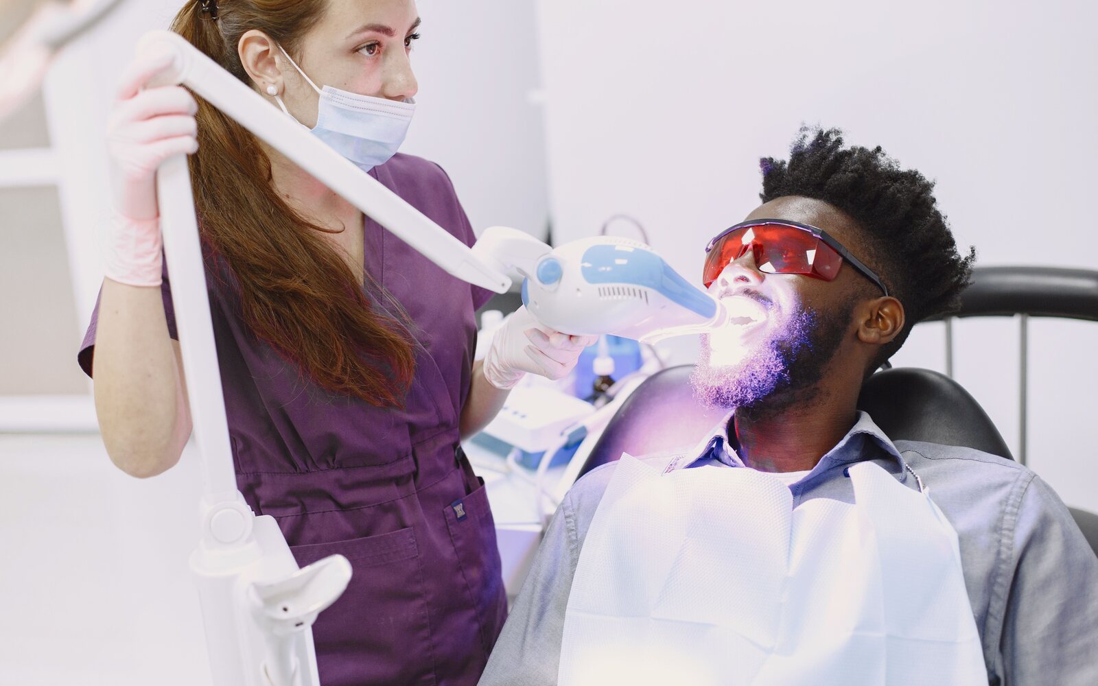 Professional teeth-whitening treatment
